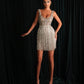 Gala - Short Beaded Fringe Fitted Dress