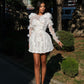 Blossom - Floral Lace High-Neck Dress