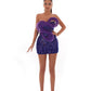 Lux - Short strapless dress with tulle embellishment