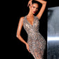 Carmela - Crystal beaded halter mermaid dress