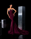 Eva -  Beaded Bust Mermaid Dress