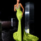 Eleanor - Lime green dress with beaded top