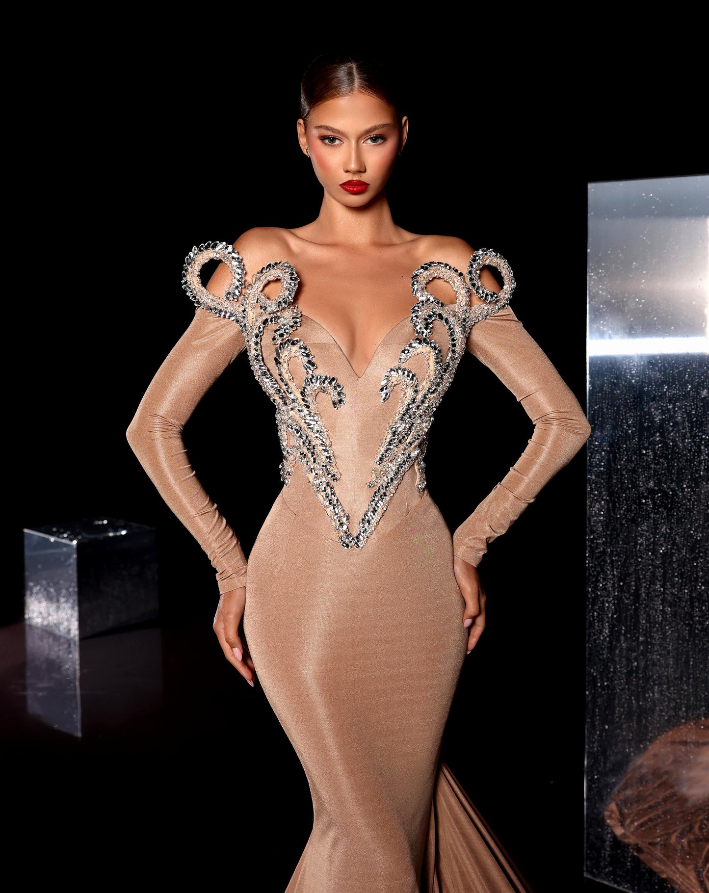 Anniele - Sweetheart off shoulder mermaid dress