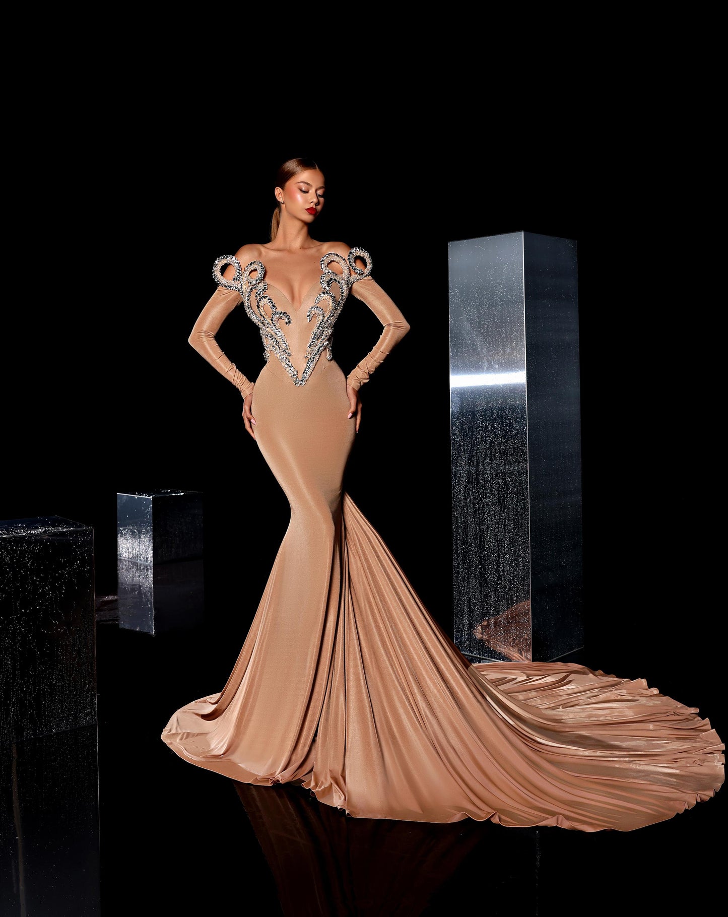 Anniele - Sweetheart off shoulder mermaid dress