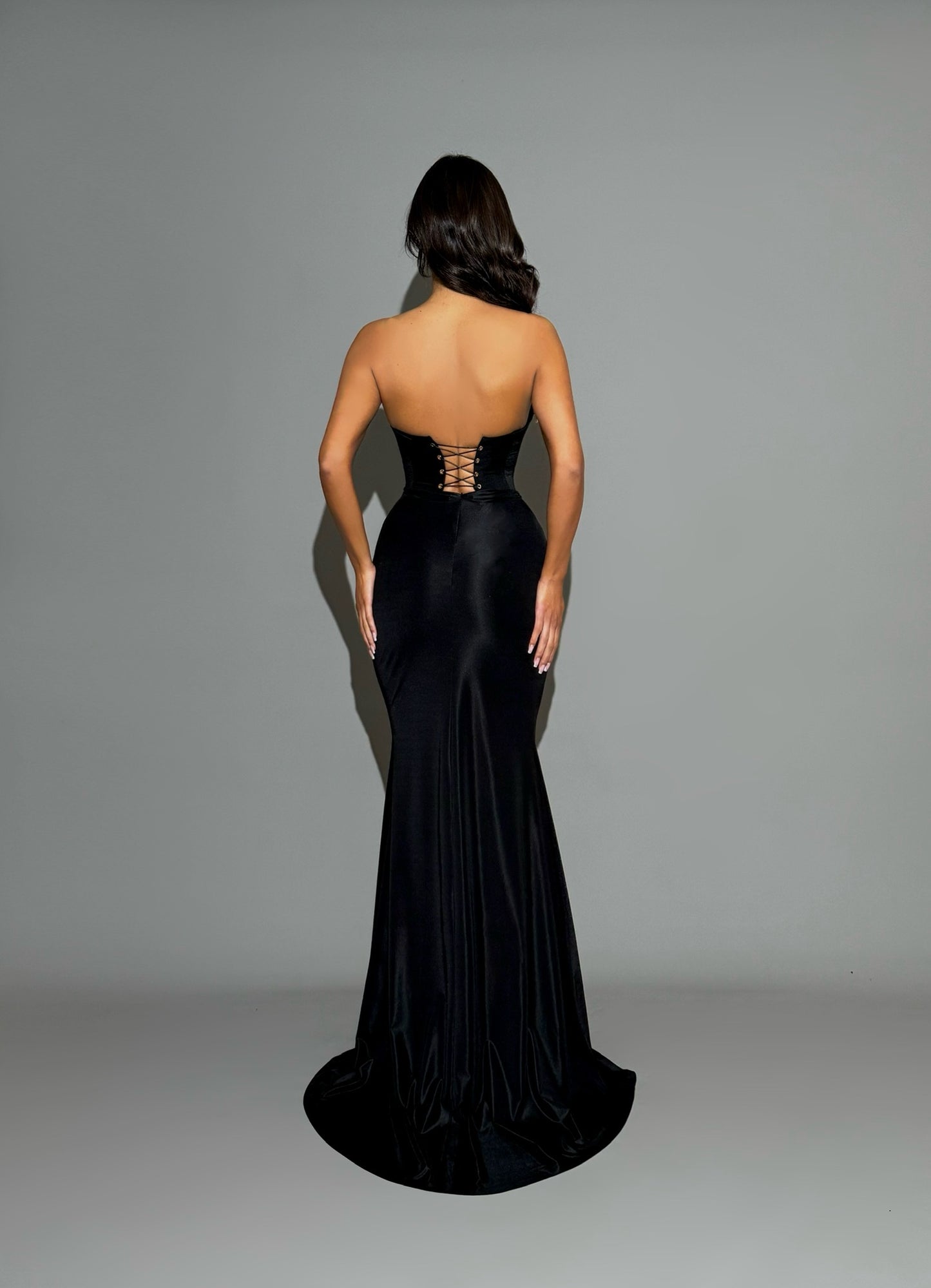 Ilha - Embellished Sweetheart Slit Dress