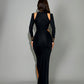 Tiye - Cut-Out Slit Dress with Gold Accents